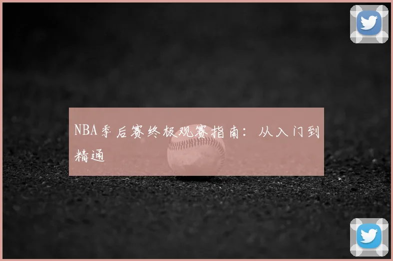 NBA季后赛终极观赛指南:从入门到精通